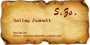 Sallay Zsanett névjegykártya